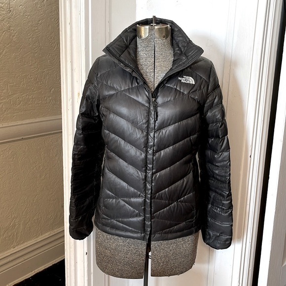 The North Face Flare 550 Goose Down Short Black Puffer Zip Up Ski Jacket, sz XS - Picture 2 of 16